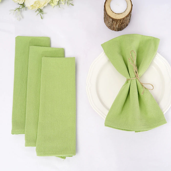 8Pcs Cotton Napkins 40X40CM Plain Washed Cotton Towel Dining Place Mats Wedding Party Restaurant Kitchen Cloths Table Decor