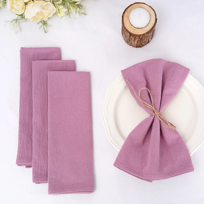 8Pcs Cotton Napkins 40X40CM Plain Washed Cotton Towel Dining Place Mats Wedding Party Restaurant Kitchen Cloths Table Decor