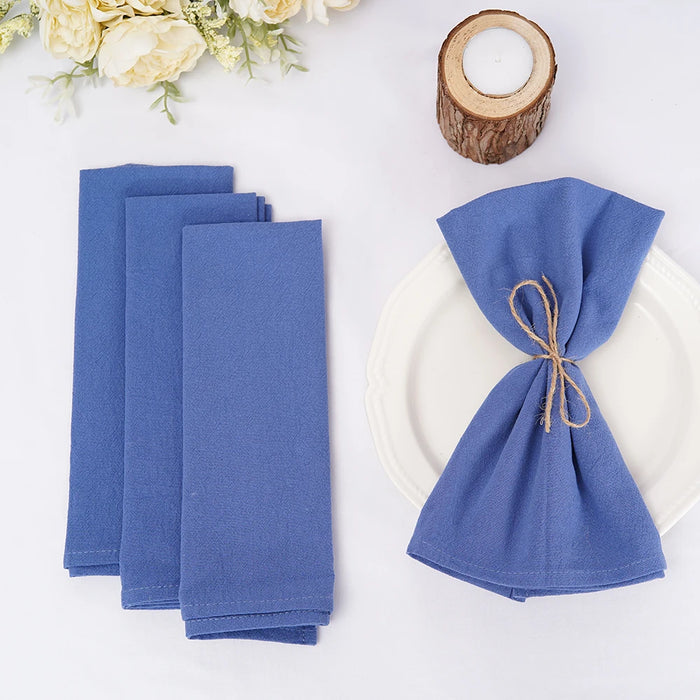 8Pcs Cotton Napkins 40X40CM Plain Washed Cotton Towel Dining Place Mats Wedding Party Restaurant Kitchen Cloths Table Decor