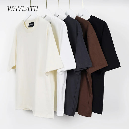 Unisex Oversized Summer T-Shirts in Brown - Casual Korean Streetwear Basic Tops for Men and Women