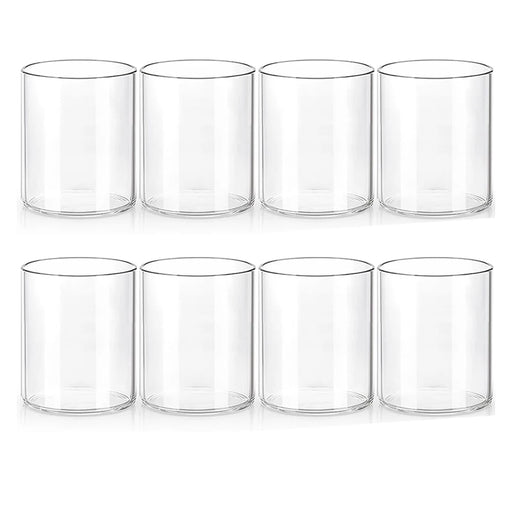 Glass Cylinder Vases for Centerpieces 4 Inch Tall Flower Vase for Wedding Decorations, Clear Floating Candle Vases Hurricane
