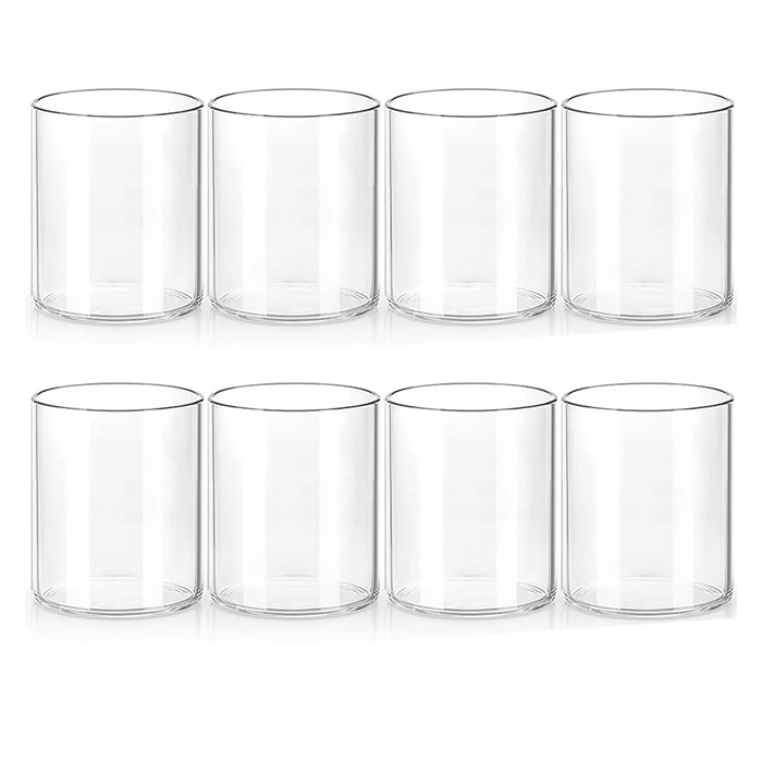 Glass Cylinder Vases for Centerpieces 4 Inch Tall Flower Vase for Wedding Decorations, Clear Floating Candle Vases Hurricane