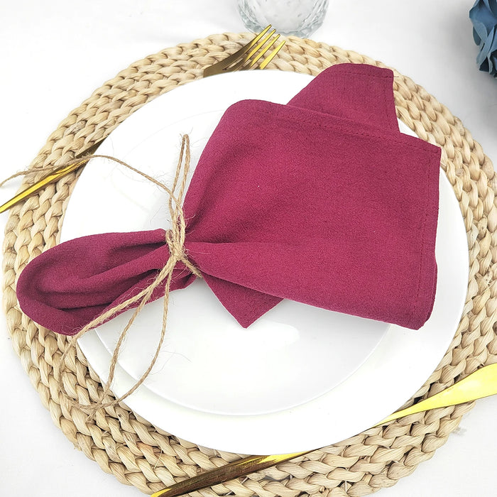 8Pcs Cotton Napkins 40X40CM Plain Washed Cotton Towel Dining Place Mats Wedding Party Restaurant Kitchen Cloths Table Decor