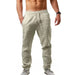 Men's Breathable Cotton Linen Trousers - Solid Color Streetwear for Autumn (Sizes S-3XL)