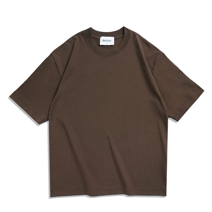 Unisex Oversized Summer T-Shirts in Brown - Casual Korean Streetwear Basic Tops for Men and Women