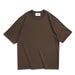 Unisex Oversized Summer T-Shirts in Brown - Casual Korean Streetwear Basic Tops for Men and Women