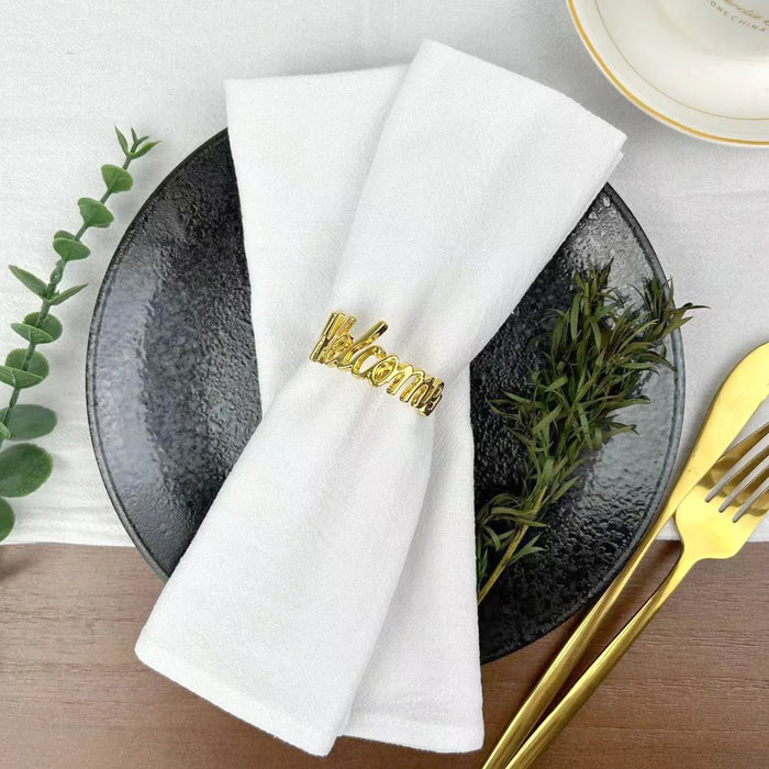 8Pcs Cotton Napkins 40X40CM Plain Washed Cotton Towel Dining Place Mats Wedding Party Restaurant Kitchen Cloths Table Decor