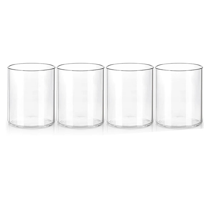 Glass Cylinder Vases for Centerpieces 4 Inch Tall Flower Vase for Wedding Decorations, Clear Floating Candle Vases Hurricane