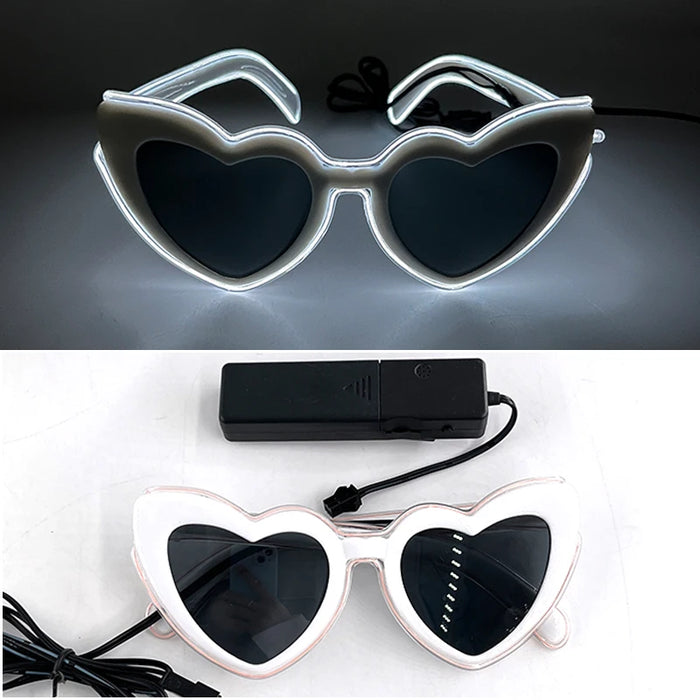 LED Just Married Glasses Wedding Party Bridal Shower Bride to Be Gift Wedding Decorations for Ceremony Light Married Sunglasses