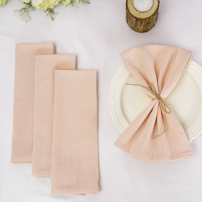 8Pcs Cotton Napkins 40X40CM Plain Washed Cotton Towel Dining Place Mats Wedding Party Restaurant Kitchen Cloths Table Decor