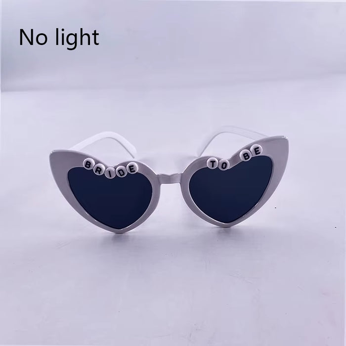 LED Just Married Glasses Wedding Party Bridal Shower Bride to Be Gift Wedding Decorations for Ceremony Light Married Sunglasses