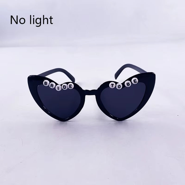 LED Just Married Glasses Wedding Party Bridal Shower Bride to Be Gift Wedding Decorations for Ceremony Light Married Sunglasses