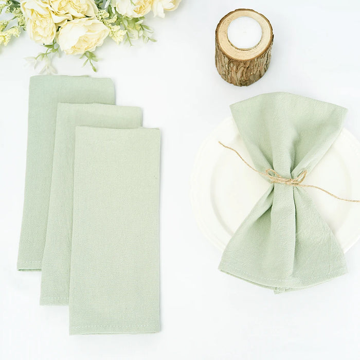 8Pcs Cotton Napkins 40X40CM Plain Washed Cotton Towel Dining Place Mats Wedding Party Restaurant Kitchen Cloths Table Decor
